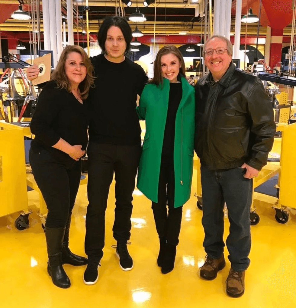 Jack White and the Zieja family at Third Man Records in 2018