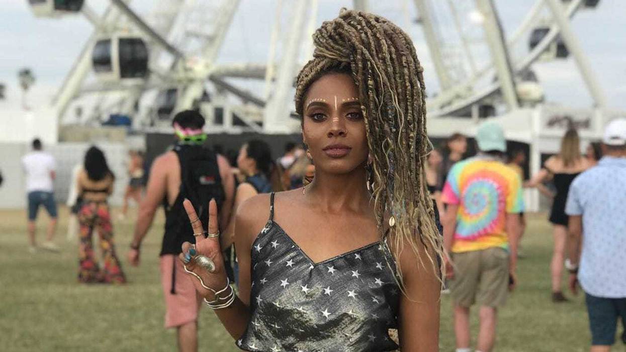 Jade Novah wearing goddess locs