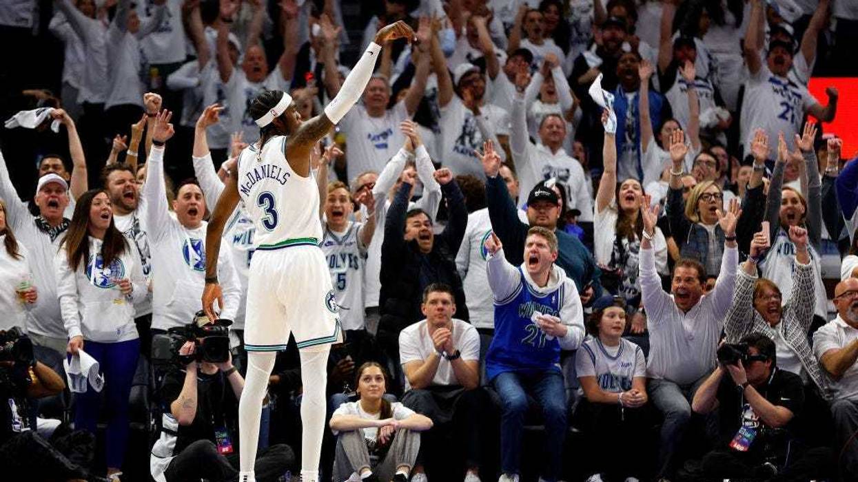 Jaden McDaniels #3 of the Minnesota Timberwolves