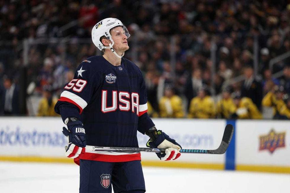 Jake Guentzel at the 4 Nations Face-Off