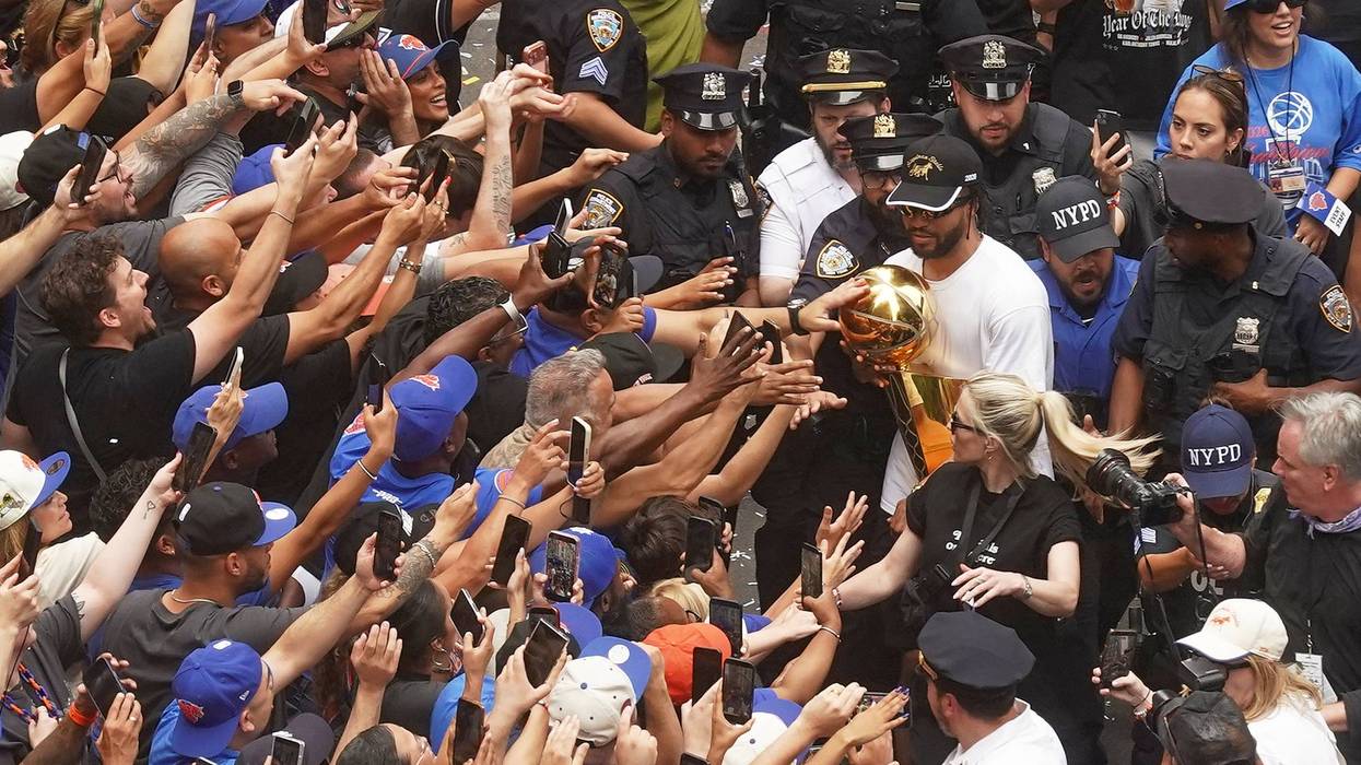 New York Knicks revel in their NBA victory parade as joyous fans and celebs fill the streets
