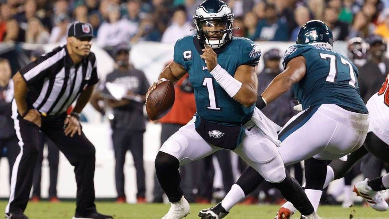 Jalen Hurts, #1 of the Philadelphia Eagles