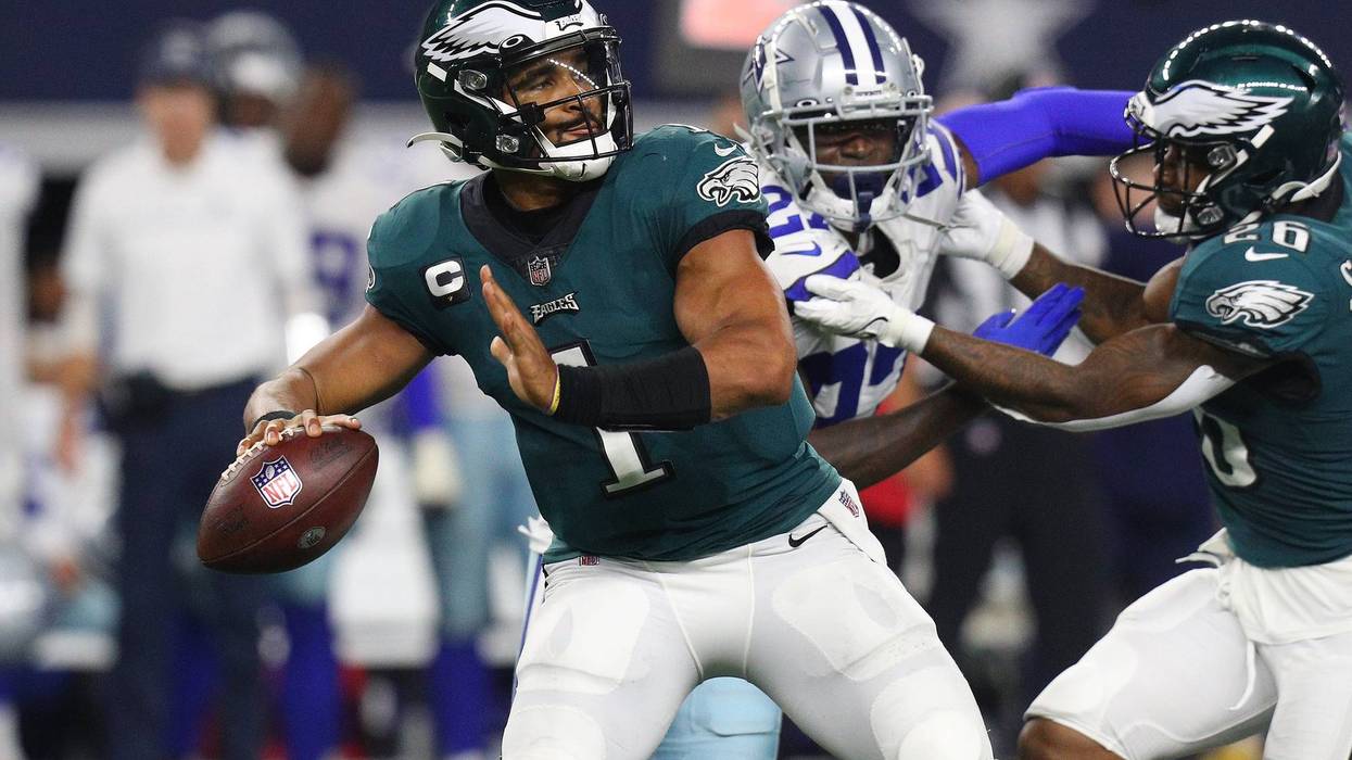 Jalen Hurts, #1 of the Philadelphia Eagles