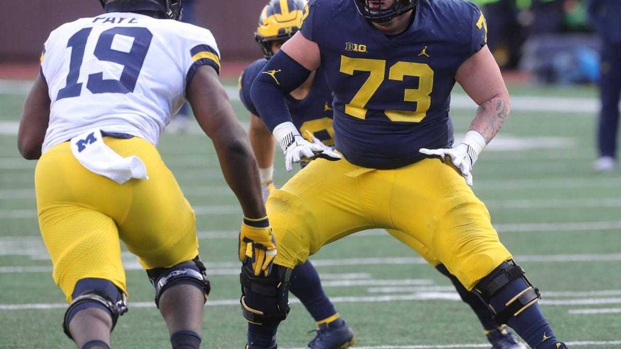 Jalen Mayfield in Spring Game