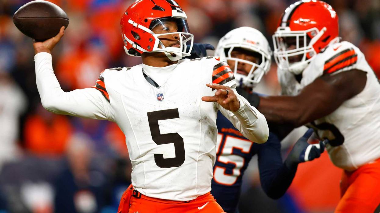 Jameis Winston #5 of the Cleveland Browns throws a pass against the Denver Broncos during the fourth quarter in the game at Empower Field At Mile High on December 02, 2024 in Denver, Colorado.