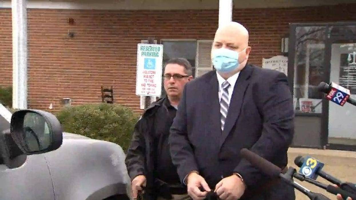 James Carey enters courthouse
