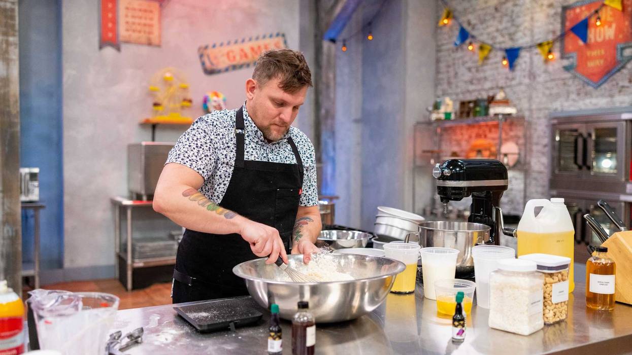 James Cox competes on Food Network's Halloween Baking Championship