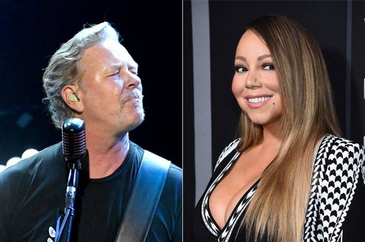 James Hetfield of Metallica and Mariah Carey