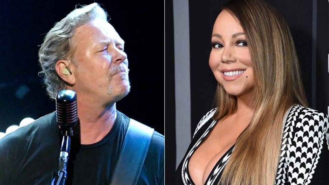 James Hetfield of Metallica and Mariah Carey
