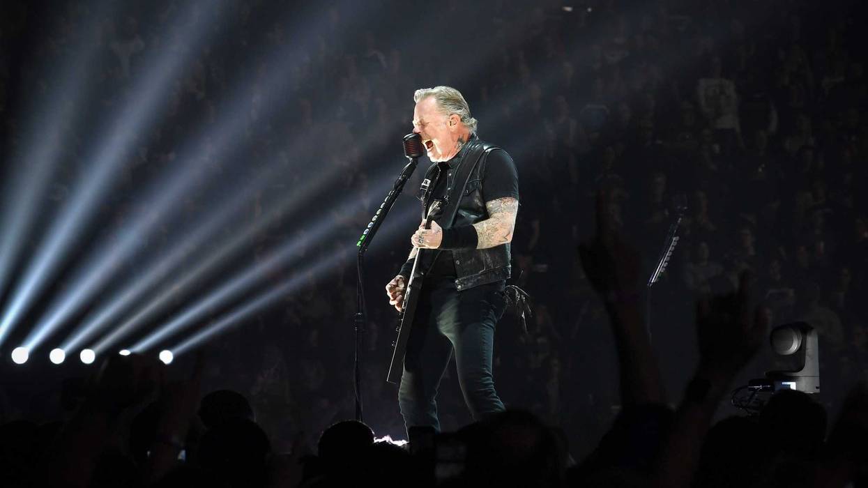 James Hetfield of the band Metallica performs at Bridgestone Arena on January 24, 2019 in Nashville, Tennessee.