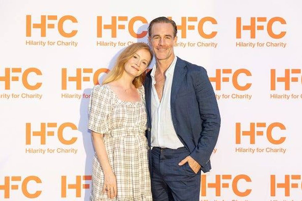 James Van Der Beek (R) and Kimberly Van Der Beek attend HFC’s Brain Health Dinner on September 30, 2023 in Austin, Texas. (Photo by Rick Kern/Getty Images for Hilarity for Charity)
