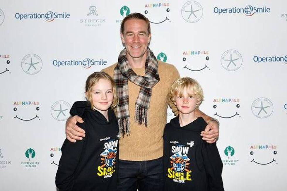 : James Van Der Beek with his children attends Operation Smile