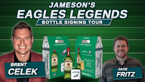 Jameson Irish Whiskey Eagles Legends Bottle Signing