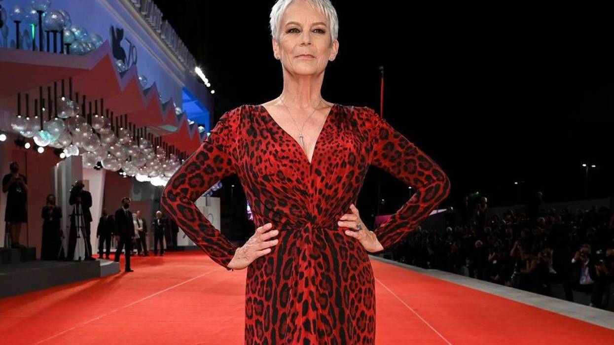 Jamie Lee Curtis attends the red carpet of the movie "Halloween Kills" during the 78th Venice International Film Festival on September 08, 2021 in Venice, Italy.