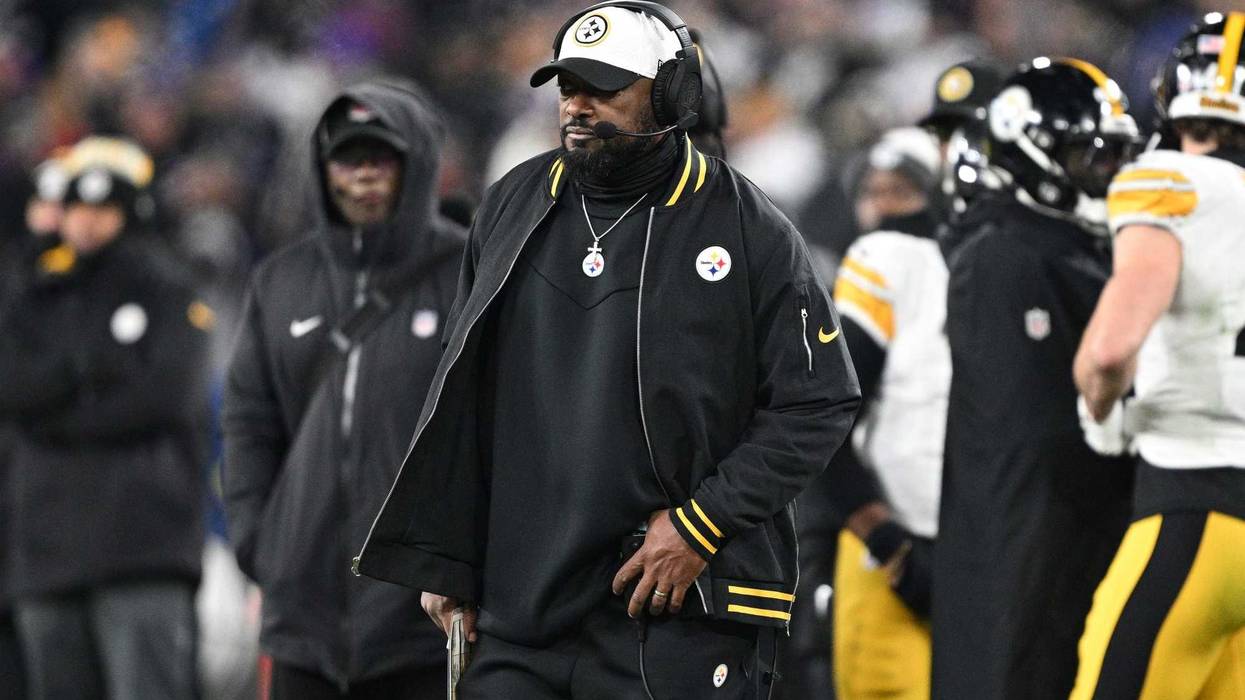 Jan 11, 2025; Baltimore, Maryland, USA; Pittsburgh Steelers head coach Mike Tomlin looks in the third quarter against the Baltimore Ravens in an AFC wild card game at M&T Bank Stadium.