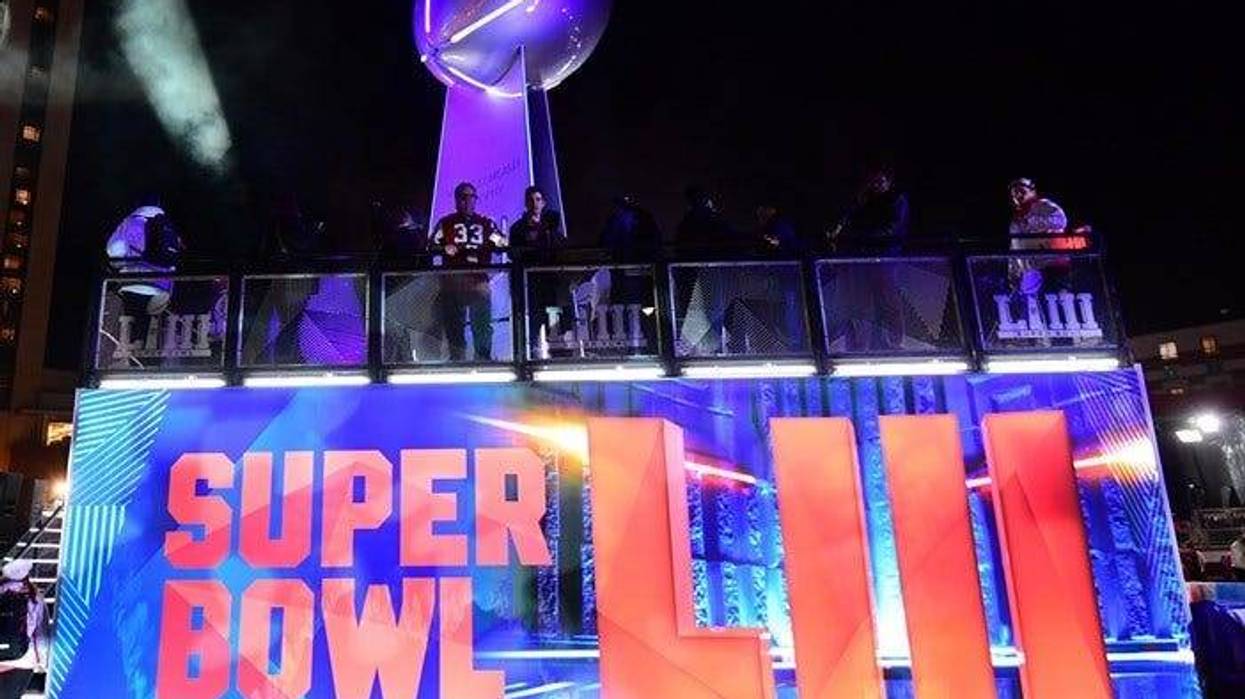Jan 31, 2019; Atlanta, GA, USA; General overall view of replica Vince Lombardi trophy at Super Bowl LIII live at Centennial Park