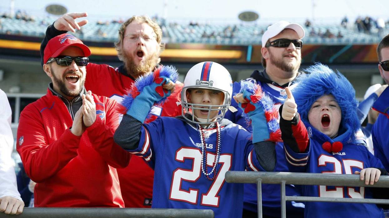Jan 7, 2018; Jacksonville, FL, USA; Buffalo Bills fans cheer prior to the the AFC Wild Card playoff football game against the Jacksonville Jaguars at EverBank Field.