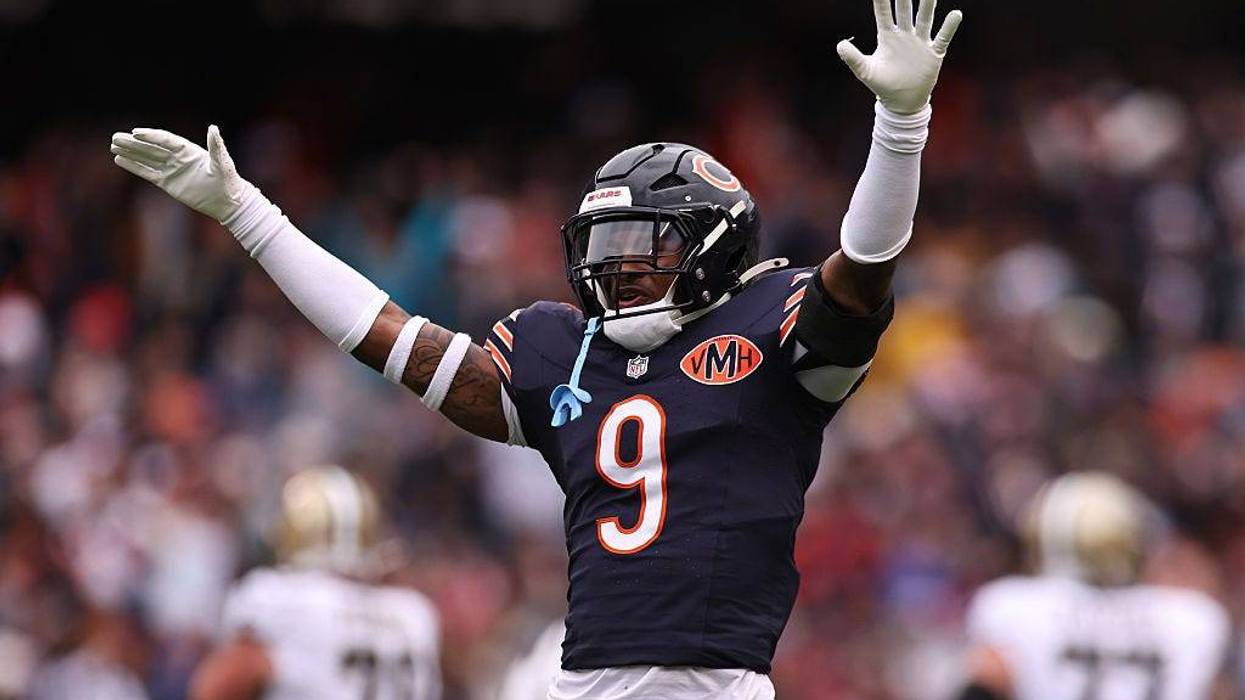 Jaquan Brisker celebrates