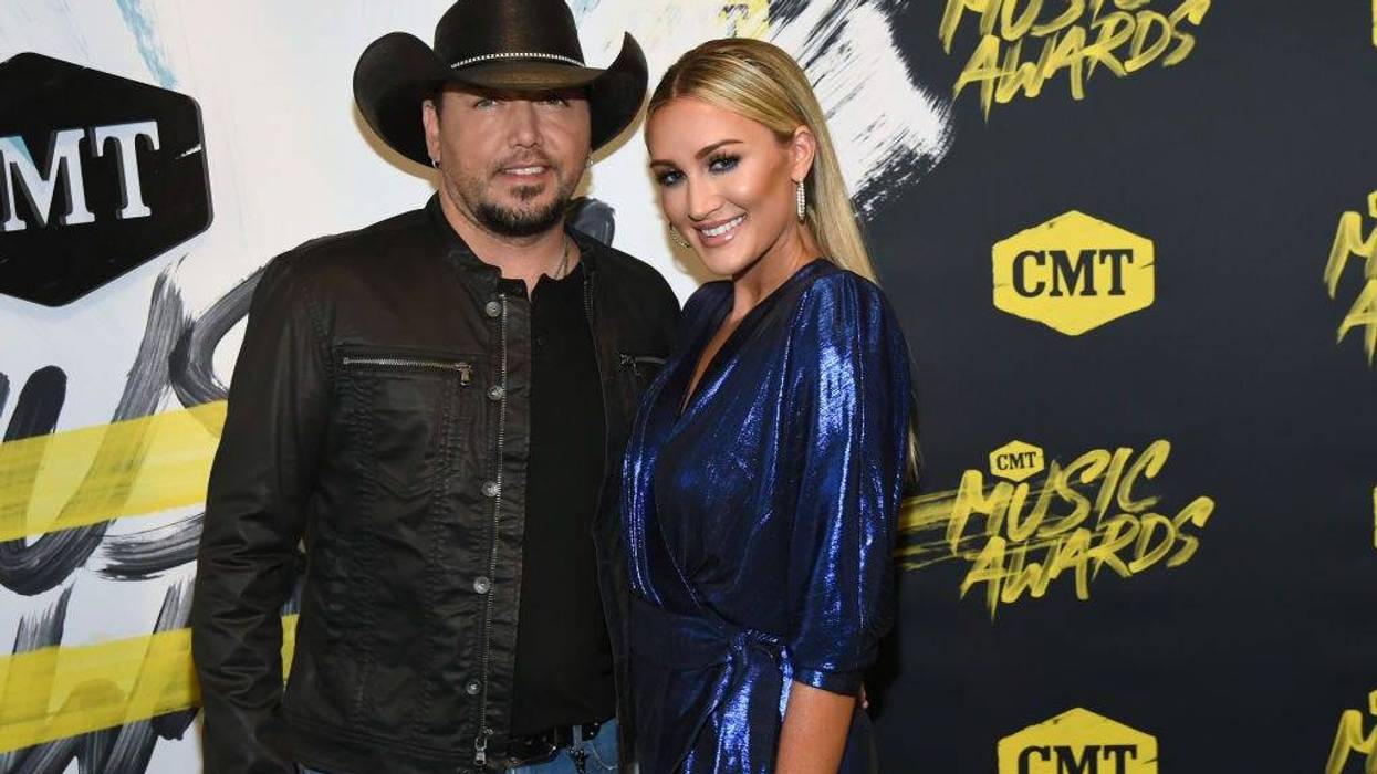 Jason Aldean and Brittany Kerr attend the 2018 CMT Music Awards at Bridgestone Arena on June 6, 2018 in Nashville, Tennessee