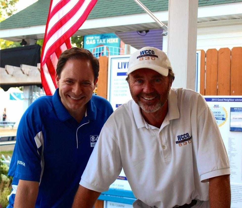 Jason DeRusha alongside News Talk 830 WCCO