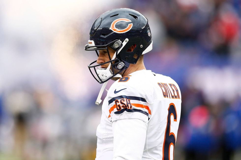 Jay Cutler during a game at MetLife Stadium in 2016