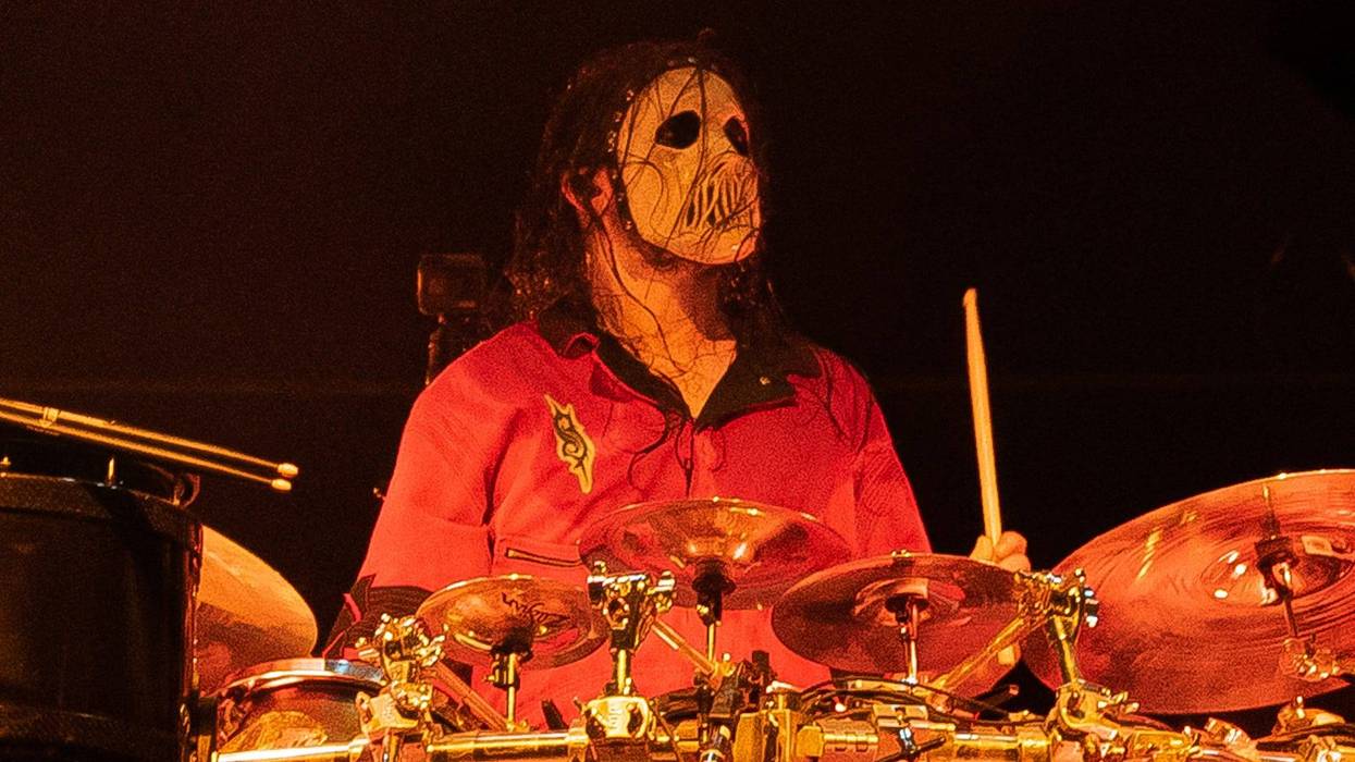 Jay Weinberg of Slipknot performs on stage during the Knotfest at Artukainen Event Park on August 13, 2022