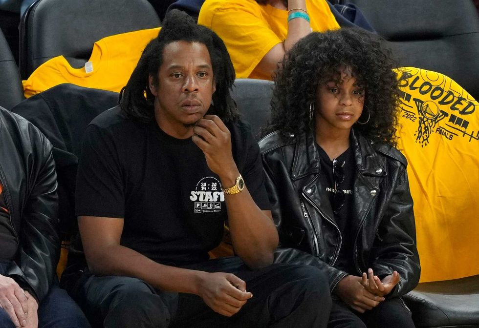 Watch Blue Ivy get embarrassed by dad, JAY-Z, at NBA Finals: 'Dad, my hair!'