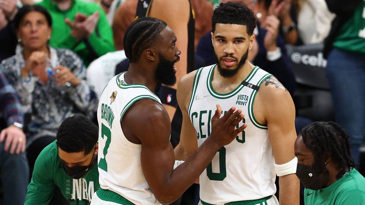Jayson Tatum and Jaylen Brown