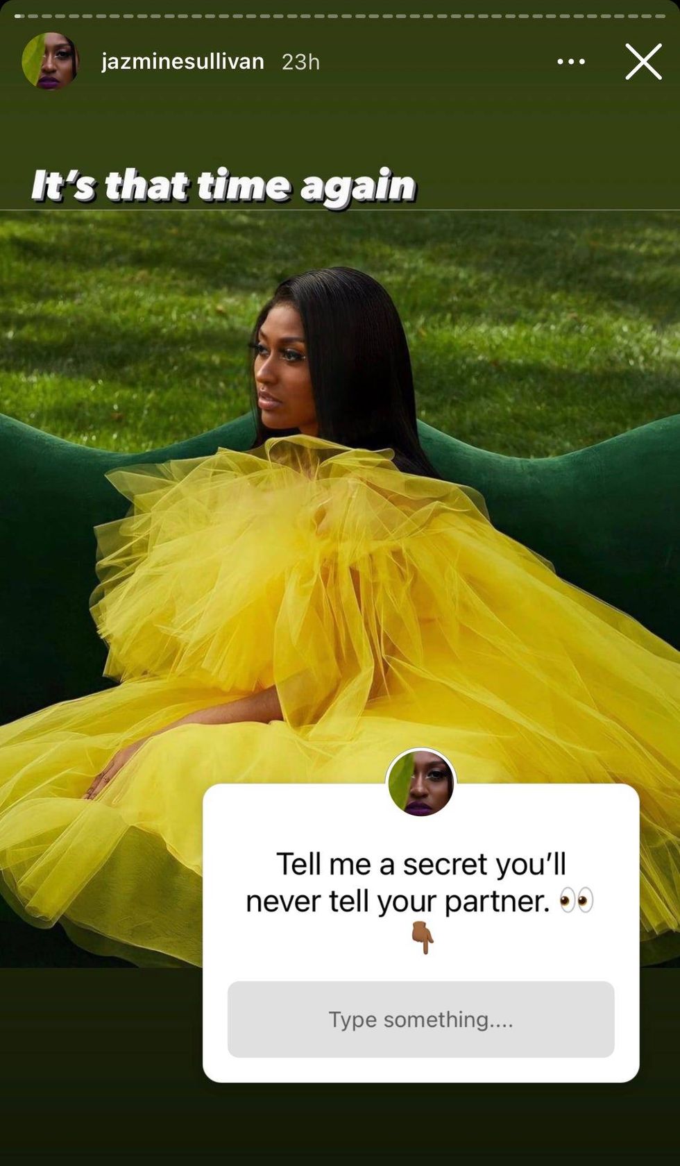 Jazmine Sullivan IG story