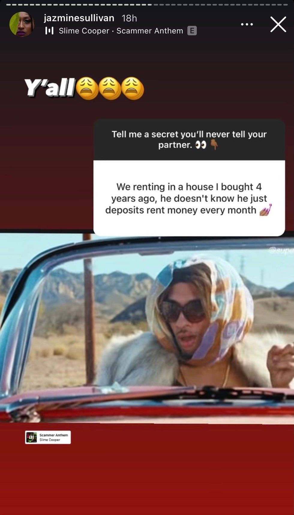 Jazmine Sullivan IG story