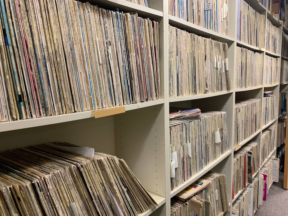 Jazz records Bob Perkins still plays on his radio show.