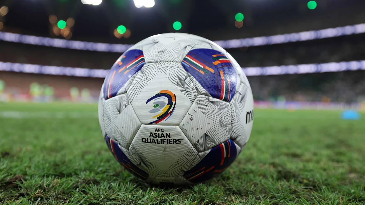JEDDAH, SAUDI ARABIA - JUNE 10: A general view of the Molten Vantaggio, official match ball of the AFC Asian Qualifiers, seen prior to the 2026 FIFA World Cup Round Three AFC Asian Qualifier match between Saudi Arabia and Australia Socceroos at King Abdullah Sports City on June 10, 2025 in Jeddah, Saudi Arabia. (Photo by Yasser Bakhsh/Getty Images)