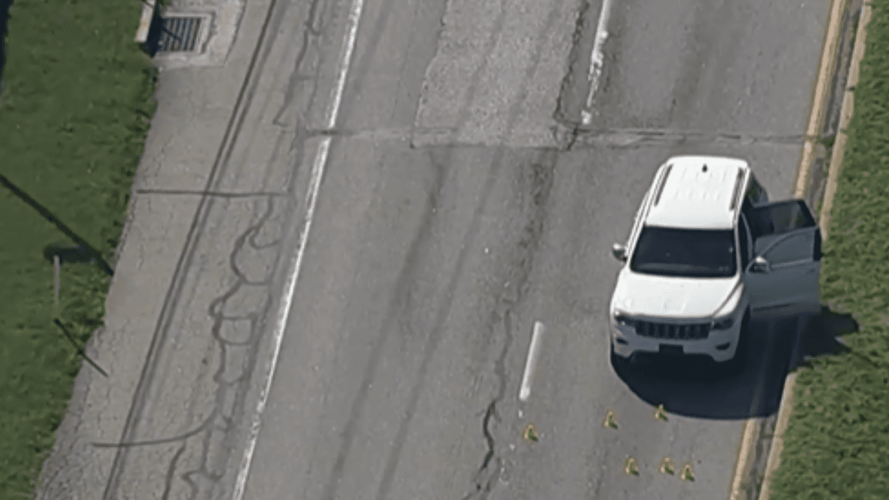 Jeep that was shot at in a road rage incident on West Chester Pike on Monday, Aug. 12, 2024.