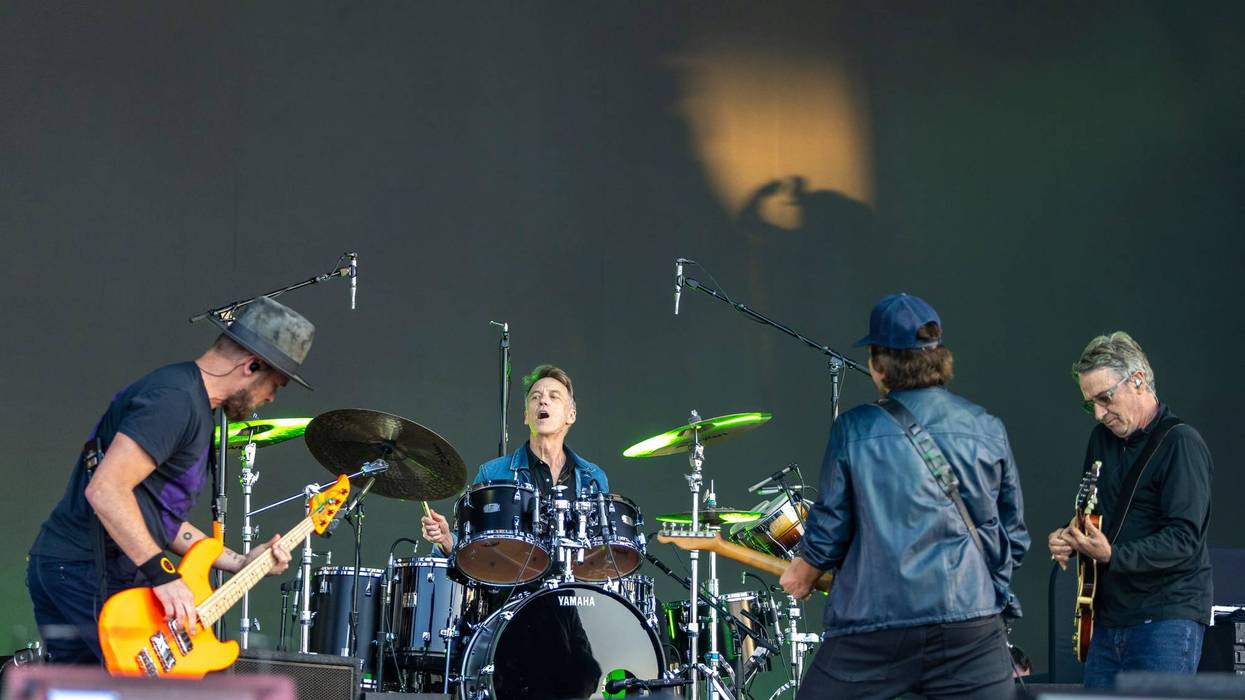 Jeff Ament, Matt Cameron, Eddie Vedder and Stone Gossard of Pearl Jam during the BottleRock Music Festival on May 25, 2024, in Napa, California (Photo by Daniel DeSlover/Sipa USA)