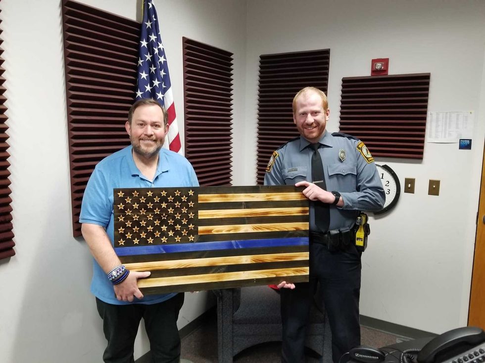 Jeff Honors Officer Christopher Keane From Henrico County For December Blue Friday