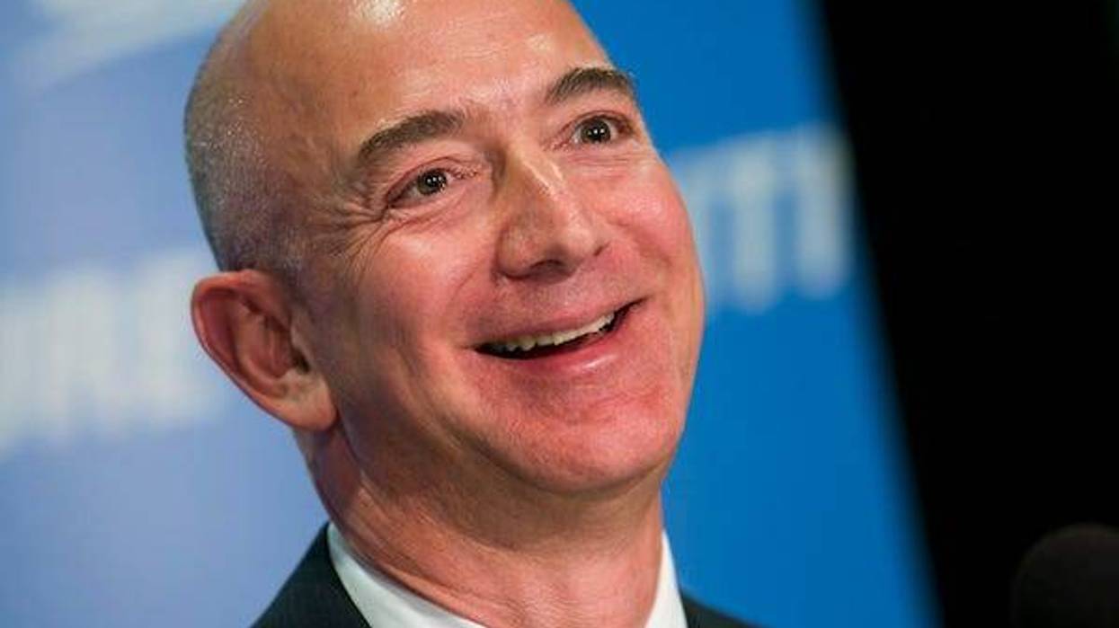 Jeff Bezos, founder of Amazon.com and Blue Origin participates in a press conference to unveil the BE-4 Rocket Engine at the National Press Club in downtown Washington, D.C. on September 17, 2014