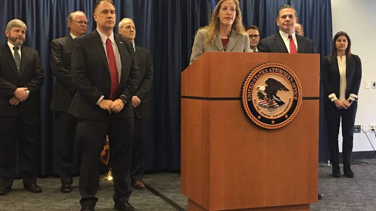 Jennifer Arbittier Williams, first assistant U.S. Attorney, discusses the federal indictment at a press conference involving John Dougherty and Bobby Henon.