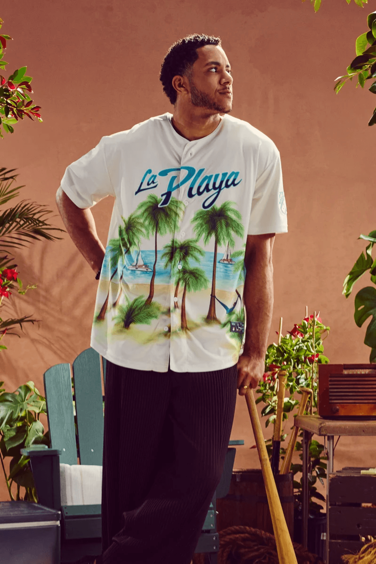 Jeremy Pena modeling Corona La Playa"baseball jersey
