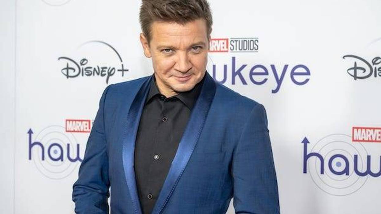 Jeremy Renner attends the special fan screening of Marvel Studios's "Hawkeye" at AMC Lincoln Square in New York, New York, on Nov. 22, 2021