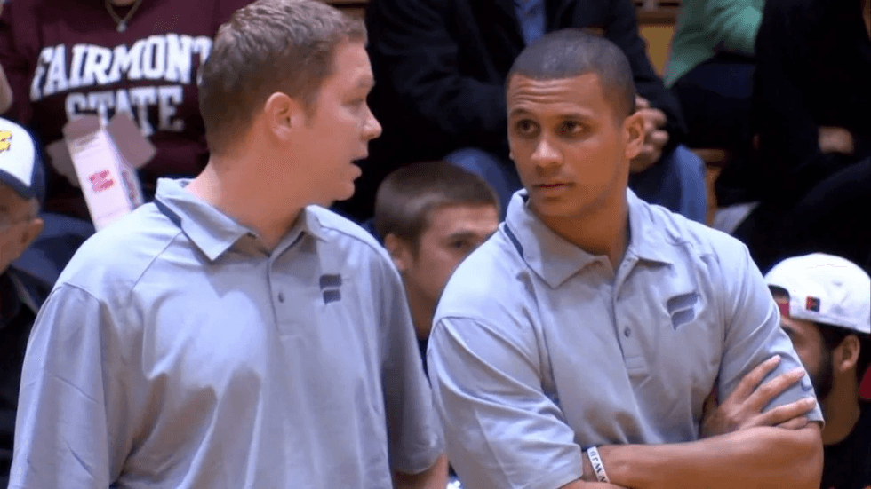 Jerod Calhoun and Joe Mazzulla at Fairmont State.