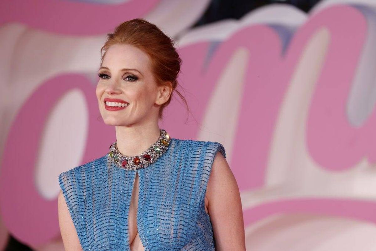 Jessica Chastain attends the red carpet of the movie "The Eyes Of Tammy Faye" during the 16th Rome Film Fest 2021 on October 14, 2021 in Rome, Italy