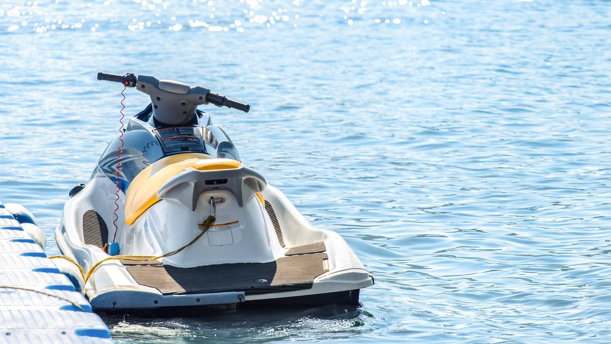 Jet ski on still waters
