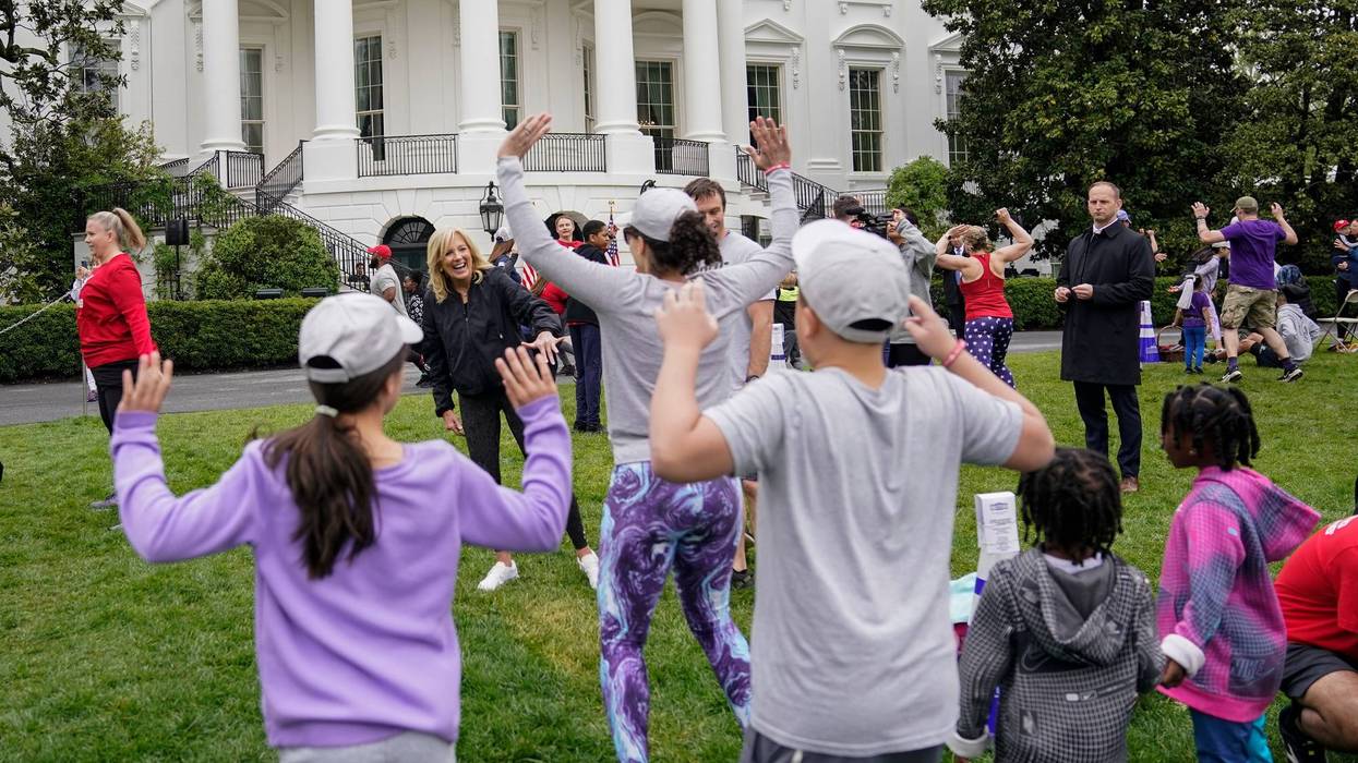 Jill Biden Military Kids Workout