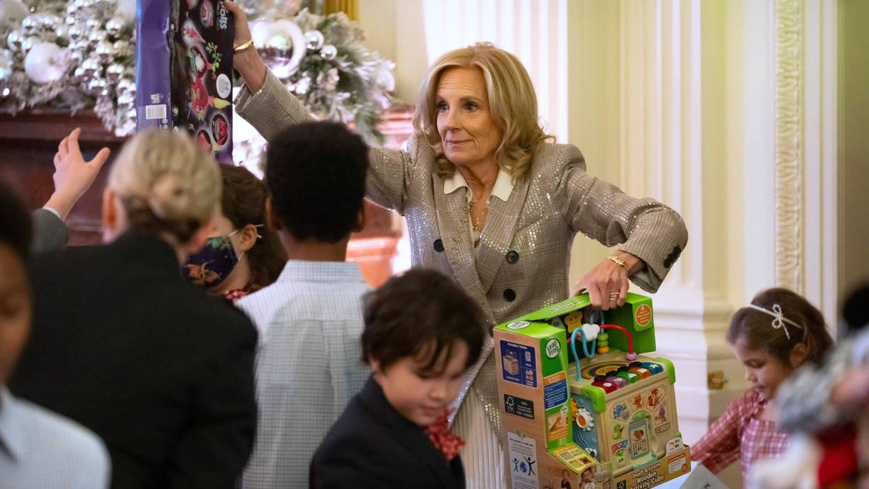 Jill Biden tells military children at Marine Corps Reserve toy drive to remember that they are loved