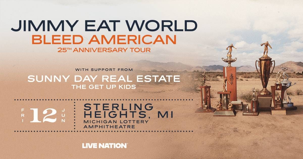 Jimmy Eat World Bleed American 25th Anniv. Tour, Sunny Day Real Estate, The Get Up Kids. Trophies.