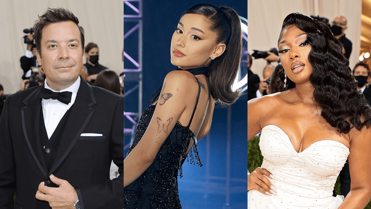 Jimmy Fallon, Ariana Grande and Megan Thee Stallion