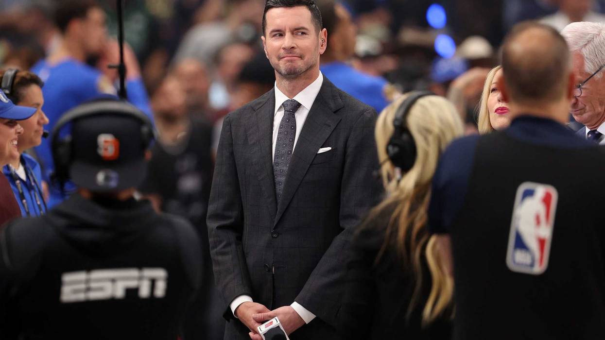 JJ Redick looks on before game four of the 2024 NBA Finals between the Boston Celtics and the Dallas Mavericks at American Airlines Center.