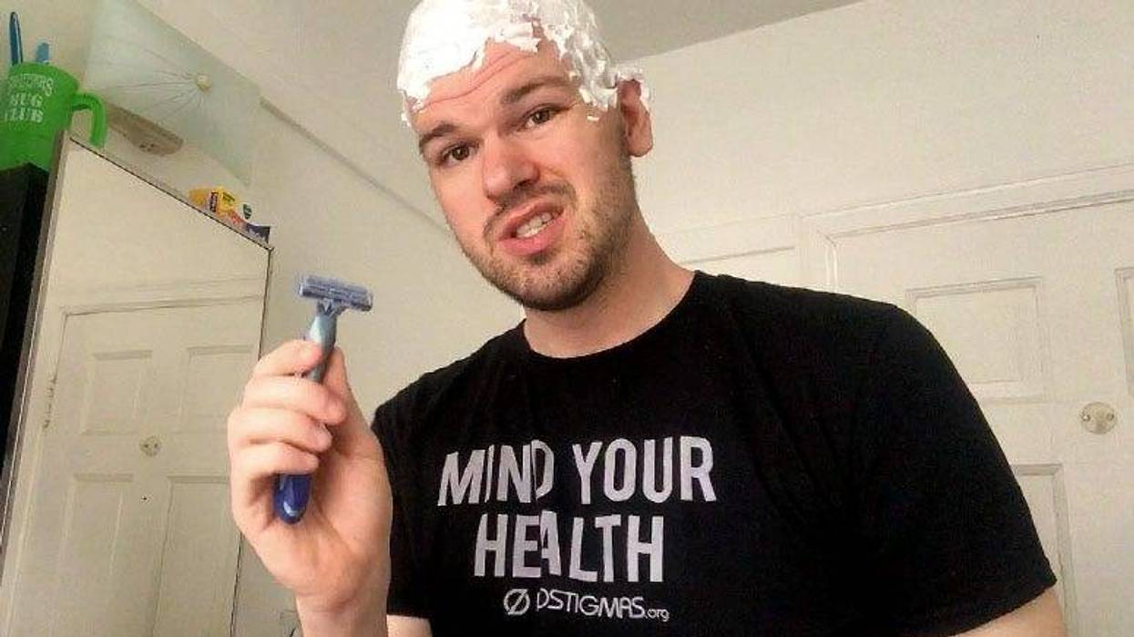 JMatt prepares to shave head