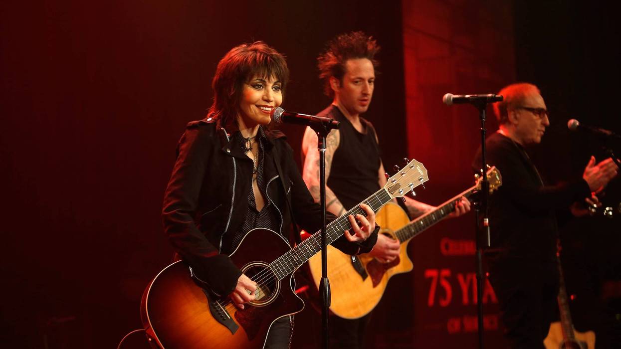 Joan Jett and the Blackhearts perform onstage during the USO 75th Anniversary Armed Forces Gala & Gold Medal Dinner at Marriott Marquis Times Square on December 13, 2016 in New York City.