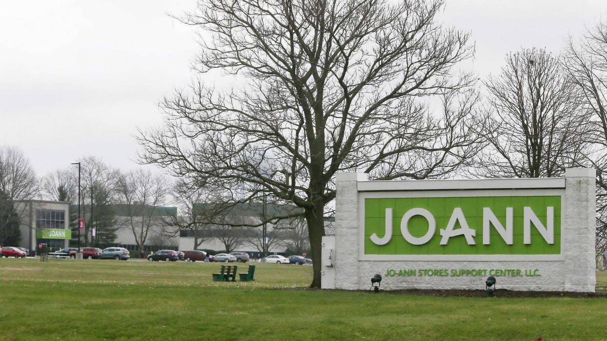 Joann Fabrics headquarters pictured from the corner of Barlow and Darrow Roads in Hudson on Friday March 27, 2020.